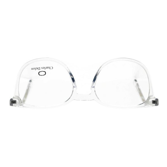 Charles Delon Round Unisex Clear Acetate Frame - Picture 2 of 4